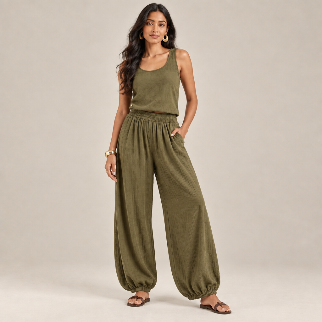 Casual Solid Color Loose Pants