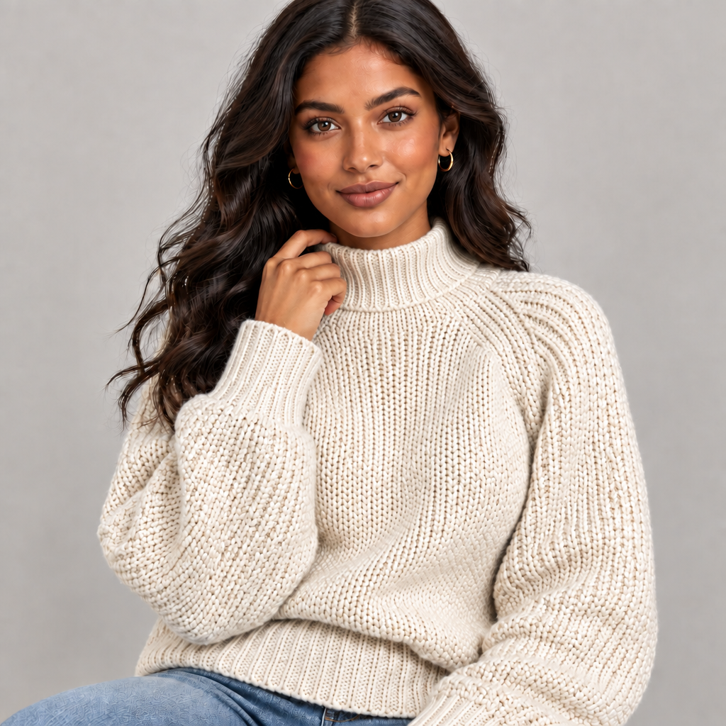 New Trendy High-Neck Fashionable Winter Sweater