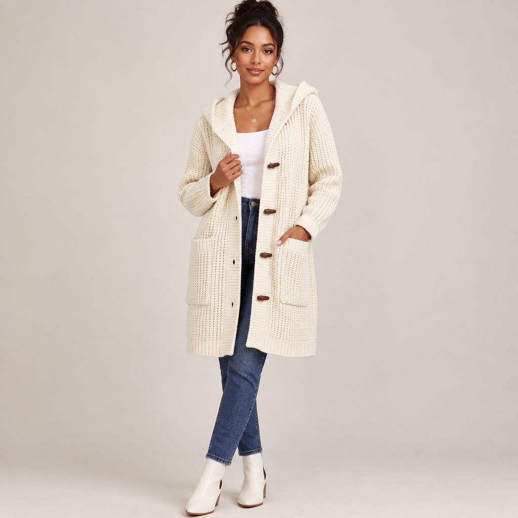 Oversized Long Sleeve Sweater Jacket with Pockets