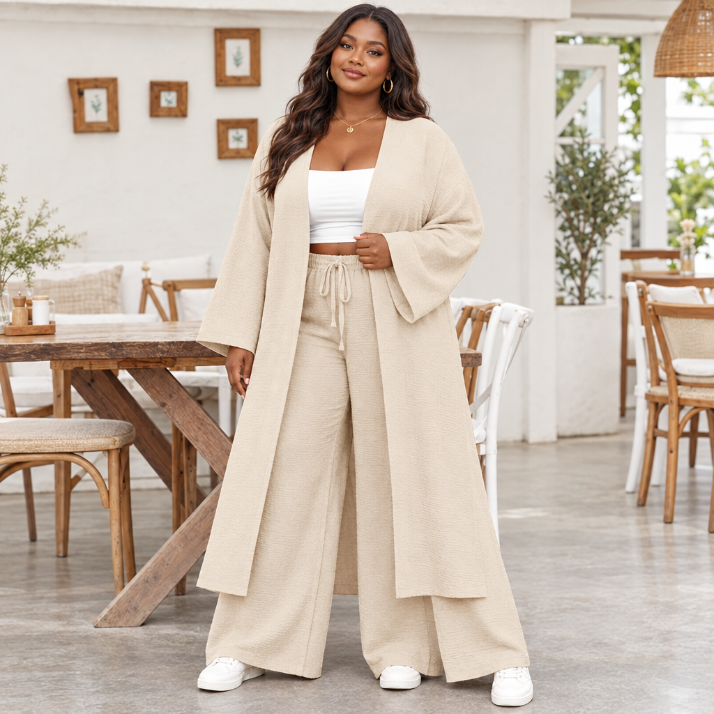 Plus Size Western Elegant Long Dress And Jacket Two-Piece Set