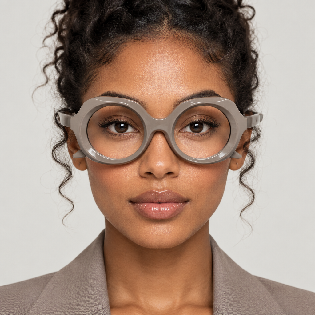 1 Pair Unisex Vintage Y2K Round Frame Fashion Reading Glasses